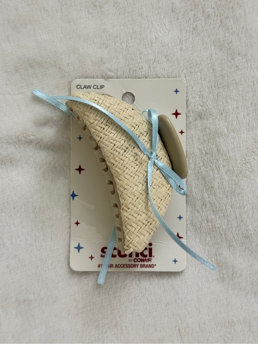 Scunci by Conair Hair Claw Clip - Cream/Tan